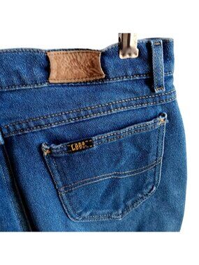 Vintage Womens JEANS Lee 30x29 sz 16 MED 80s STRETCH DENIM HIGH WAIST MOM